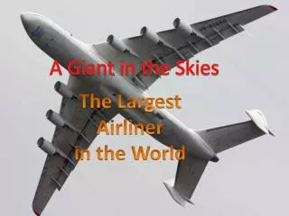 The Largest Airliner in the World