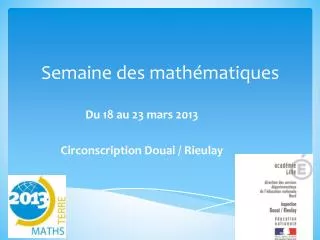 semaine des math matiques