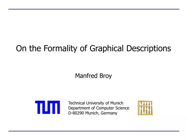 on the formality of graphical descriptions