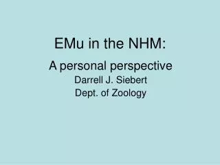 EMu in the NHM: