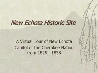 New Echota Historic Site