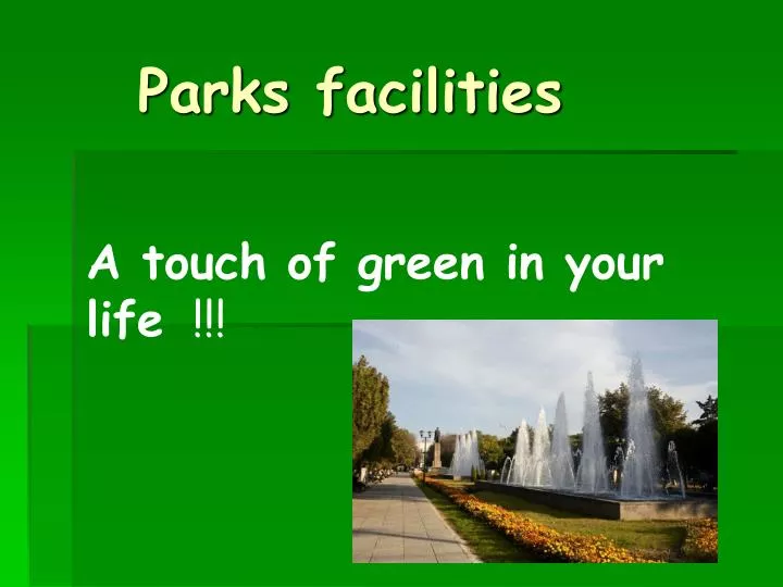 parks facilities