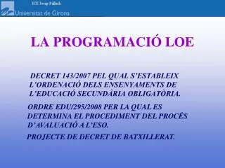 la programaci loe