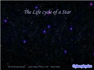 The Life cycle of a Star