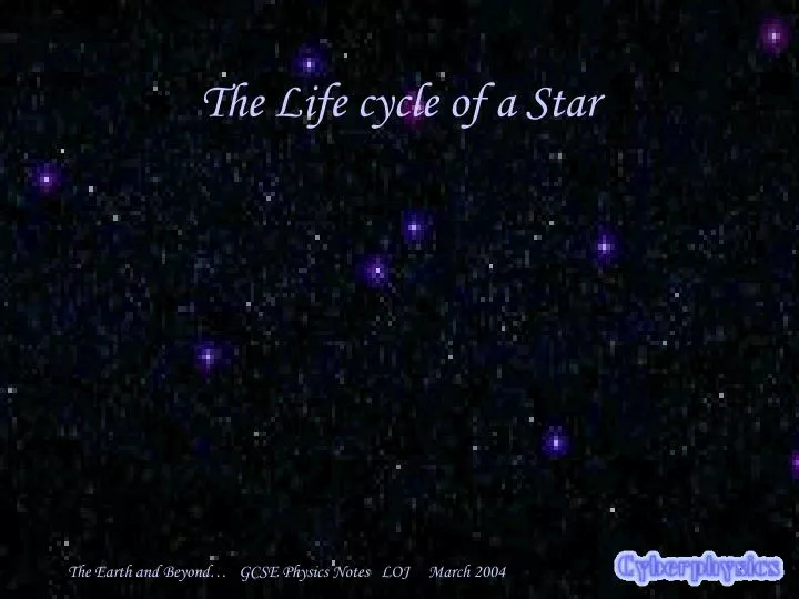 the life cycle of a star
