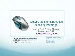 Web2.0 tools for languages teaching (writing)