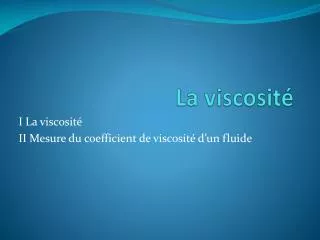 la viscosit