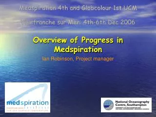 Overview of Progress in Medspiration