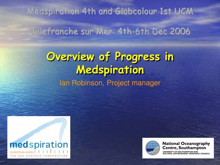 overview of progress in medspiration