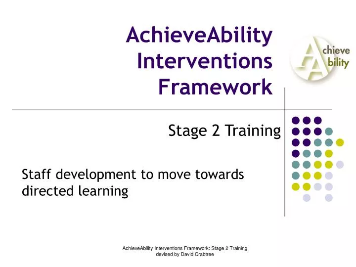 achieveability interventions framework