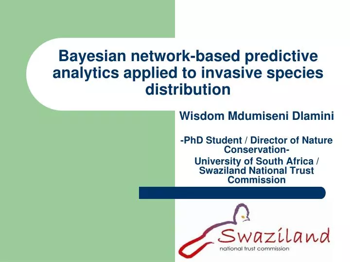 bayesian network based predictive analytics applied to invasive species distribution