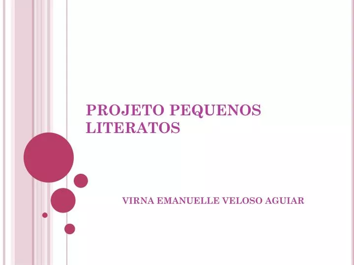 projeto pequenos literatos