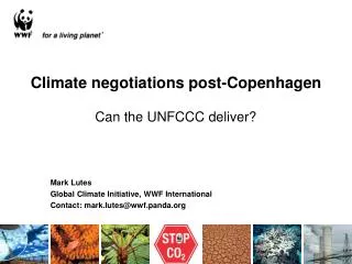 Climate negotiations post-Copenhagen Can the UNFCCC deliver?