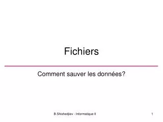fichiers