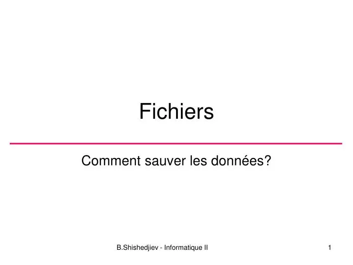 fichiers