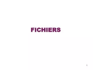 fichiers