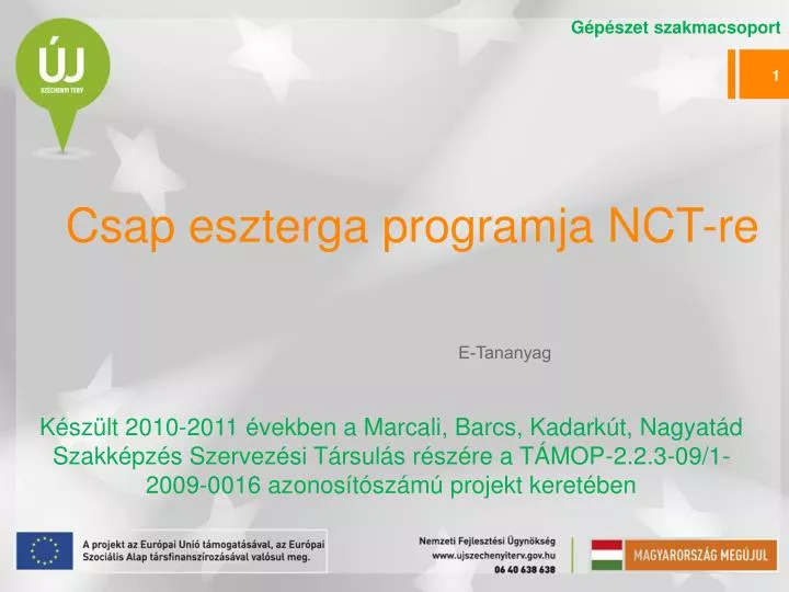 csap eszterga programja nct re