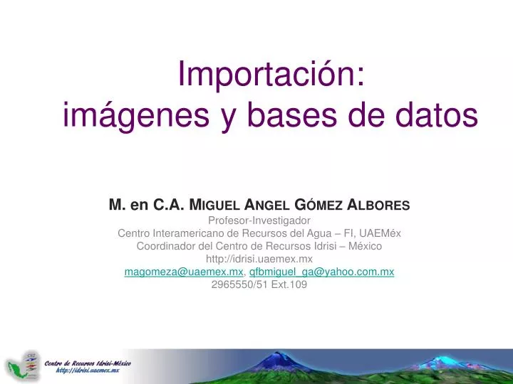 importaci n im genes y bases de datos