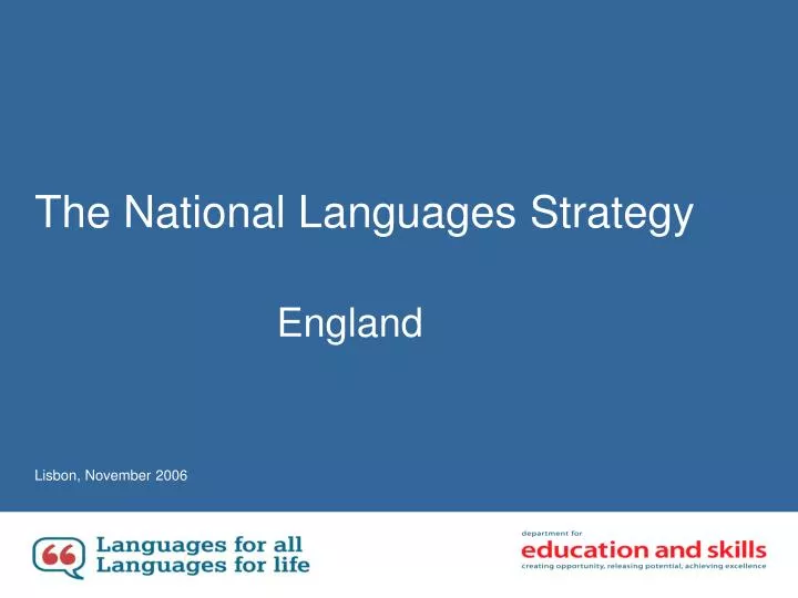 the national languages strategy