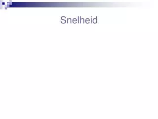 snelheid