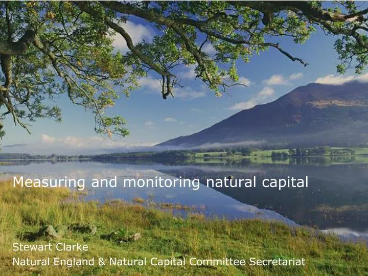 measuring and monitoring natural capital