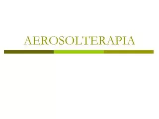 aerosolterapia
