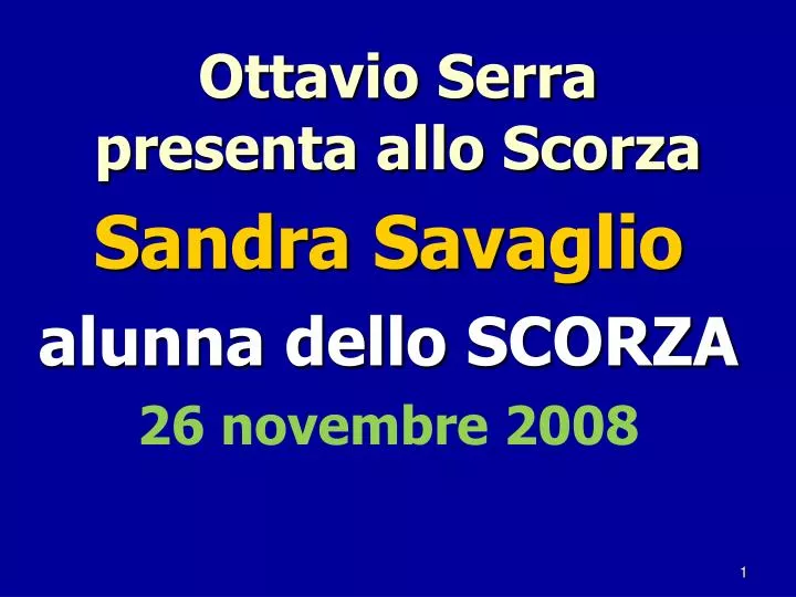 ottavio serra presenta allo scorza