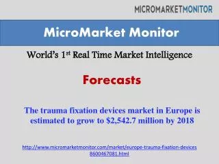 The trauma fixation devices market in Europe is estimated to