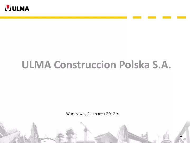 ulma construccion polska s a