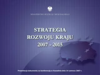 strategia rozwoju kraju 2007 2015