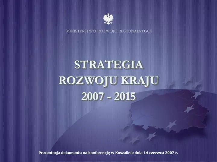 strategia rozwoju kraju 2007 2015
