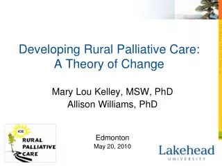 Developing Rural Palliative Care: A Theory of Change
