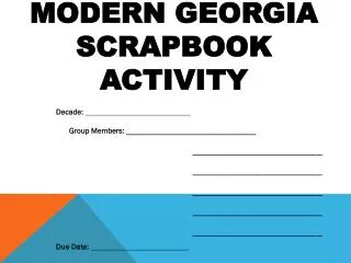 Modern Georgia Scrapbook Activity