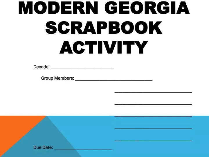 modern georgia scrapbook activity