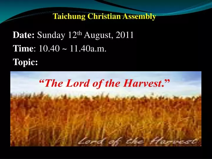 taichung christian assembly