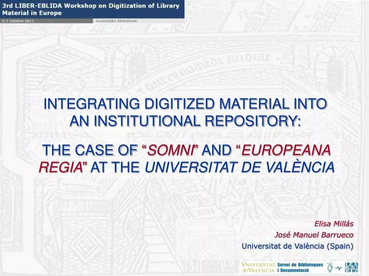 integrating digitized material into an institutional repository