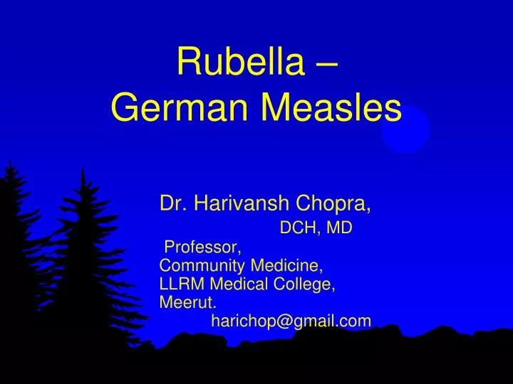 rubella german measles