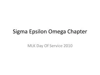 Sigma Epsilon Omega Chapter