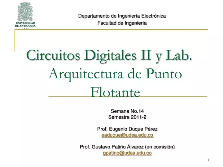 circuitos digitales ii y lab arquitectura de punto flotante