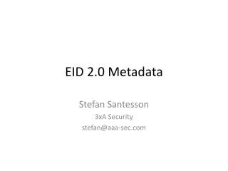 eid 2 0 metadata