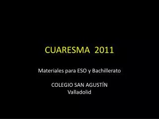 cuaresma 2011