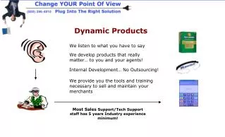 Dynamic Products