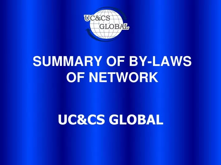 summary of by laws of network