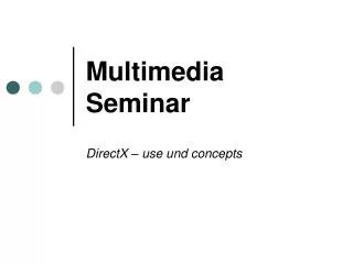 Multimedia Seminar