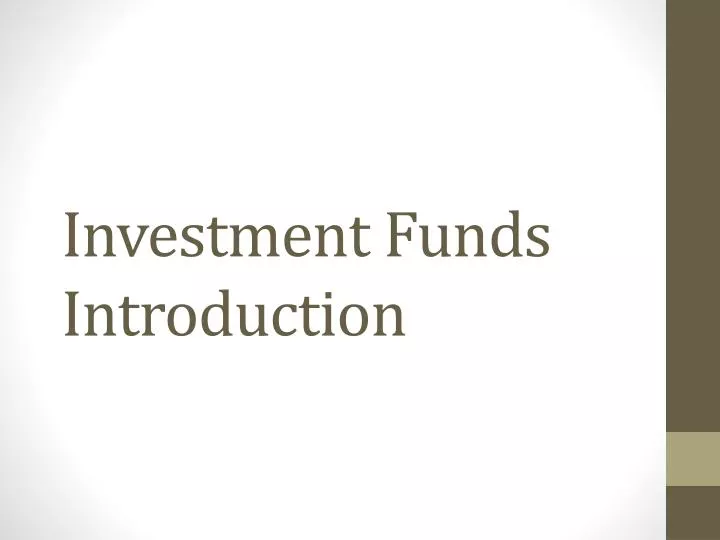 investment funds introduction