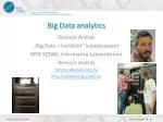 Big Data analytics - slide 1