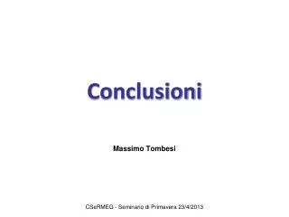 conclusioni