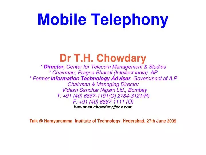 mobile telephony