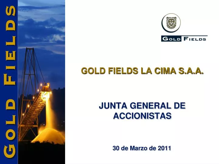 gold fields la cima s a a