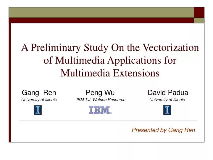 a preliminary study on the vectorization of multimedia applications for multimedia extensions